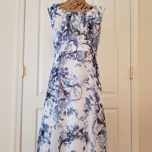 Floral empire midi dress